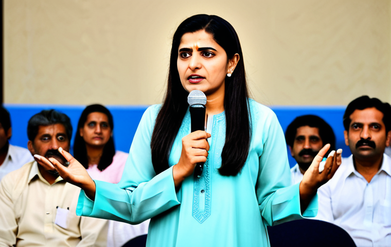 Empowering Leader**

"A professional Urdu-speaking woman, wearing a traditional Shalwar Kameez suit appropriate for a business environment, giving a motivational speech at a modern conference in Karachi. Background: audience of diverse professionals. Safe for work, appropriate content, fully clothed, professional, family-friendly, perfect anatomy, correct proportions, natural pose, well-formed hands, proper finger count, natural body proportions, high quality, motivational, Urdu culture."

**